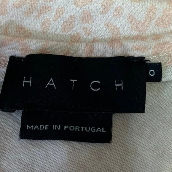 Hatch Maternity Pink Leopard Animal Print Short Sleeve T Shirt Tee Top Size 0 - Picture 3 of 4